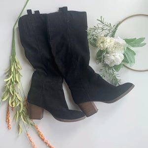 Black over the knee boots